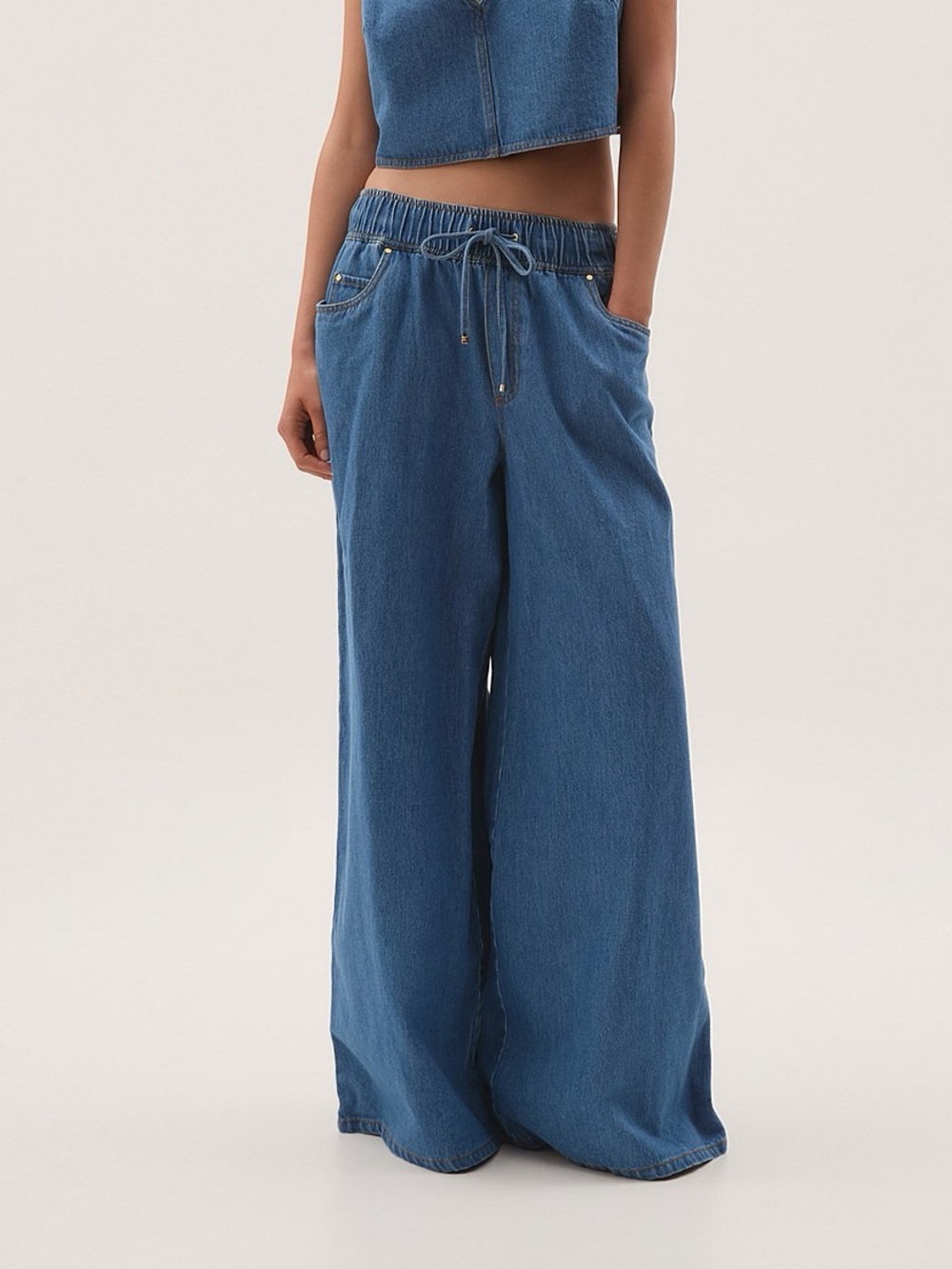 NWT AJE Studio Sunray Denim Jeans Blu Wash 6